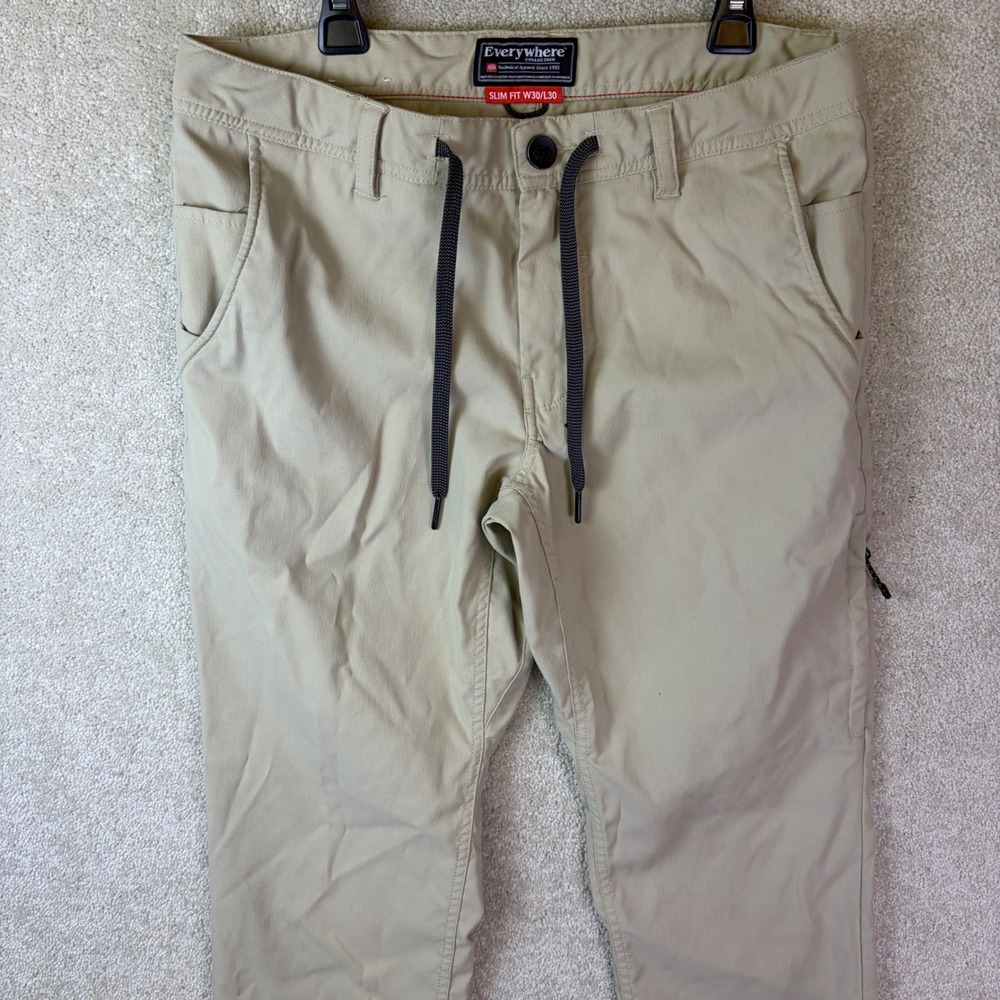 686 Everywhere Pant Slim Fit Men 30x30 Khaki Tan Technical Chino KCRGNS02 READ